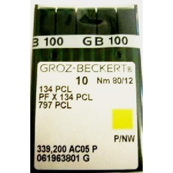 Голка Groz-Beckert 134PCL, PFx134PCL лопатка з товстою колбою 10 шт/уп