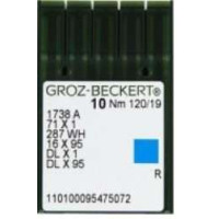 Голка Groz-Beckert 1738A, 71x1, 287WH, 16x95, DLx1, DLx95 з тонкою колбою 10 шт/уп