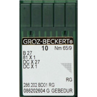 Голкка Groz-Beckert B27, 81x1, DCx27 GEBEDUR оверлочна з позолотою 10 шт/уп