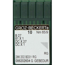 Голкка Groz-Beckert B27, 81x1, DCx27 GEBEDUR оверлочна з позолотою 10 шт/уп