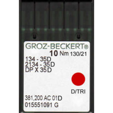 Игла Groz-Beckert 134-35D, 2134-35D, DPx35D для кожи 10 шт/уп