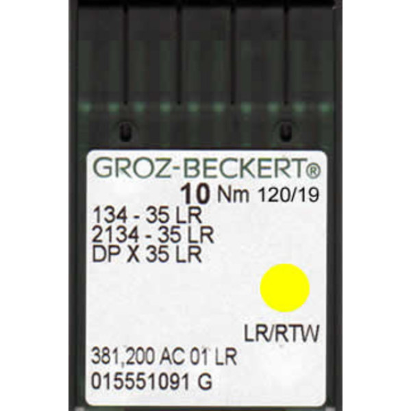Игла Groz-Beckert 134-35LR, 2134-35LR, DPx35LR для кожи 10 шт/уп
