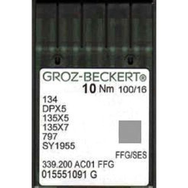Голка Groz-Beckert 134, DPx5, 135x5 FFG з товстою колбою для трикотажу 10 шт/уп