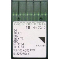 Голка Groz-Beckert 34, 16x1, 287, 16x73 FFG №70 в упаковці 10 шт