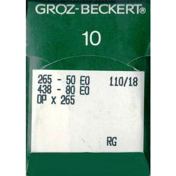 Игла Groz-Beckert 265-50 EO/438-80 EO Упаковка 10шт