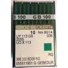 Голка Groz-Beckert UY113GS, 2055 GEBEDUR позолочена розпошивальна 10 шт/уп