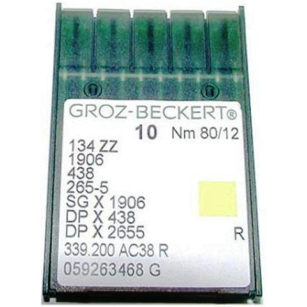 Голка Groz-Beckert 1906,135x53,SGx1906 №80 в упаковці 10 шт