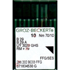 Игла Groz-Beckert B29, B29A, UY3029GHS FFG оверлочная трикотажная 10 шт/уп