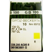 Голка Groz-Beckert 134CL, 797CL, PFx134CL товста колба з жолобком для нитки 10 шт/уп