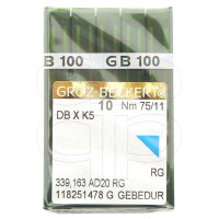 Голка Groz-Beckert DBxK5 GEBEDUR №75 вишивальна з позолотою 10 шт/уп