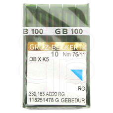 Голка Groz-Beckert DBxK5 GEBEDUR №75 вишивальна з позолотою 10 шт/уп