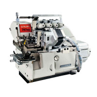 SIRUBA 747KS-514M3-24/LFD6-K/LFAK-D оверлок 4-ниточный с цилиндрической платформой и программируемым натяжителем резинки 