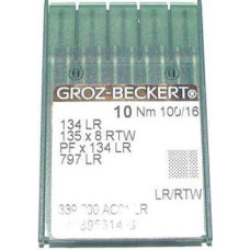 Голка Groz-Beckert 134LR, 135x8 RTW, PFx134 LR з товстою колбою права лопатка для шкіри 10 шт/уп