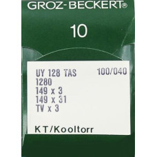 Игла Groz-Beckert UY128TAS, 1280, 149x3 KT №140 тефлоновая для распошивалки 10 шт/уп