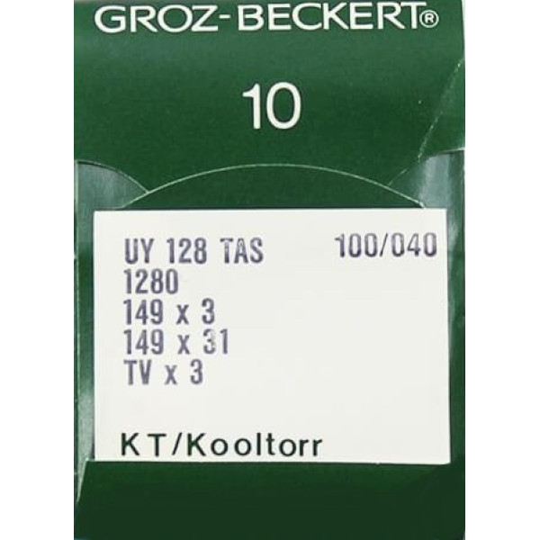 Голка Groz-Beckert UY128TAS, 1280, 149x3 KT №140 тефлонова для розпошивалки 10 шт/уп