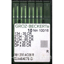 Игла Groz-Beckert 134-35CR, 2134-35CR №100 для колонковых машин 10 шт/уп