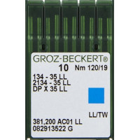 Голка Groz-Beckert 134-35LL, 2134-35LL для шкіри на колонкові машини 10 шт/уп
