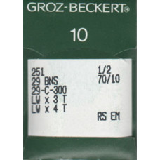 Игла Groz-Beckert 251, 29 BNS, 29-C-300 для подшивочной машины 10 шт/уп.