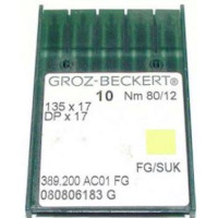 Голка Groz-Beckert 135x17, DPx17 FG средне закруглена для важких машин 10 шт/уп