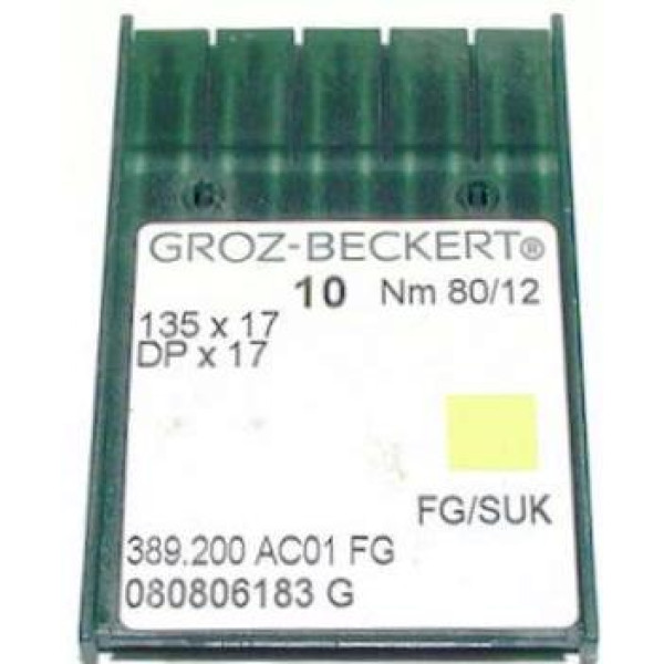 Голка Groz-Beckert 135x17, DPx17 FG средне закруглена для важких машин 10 шт/уп