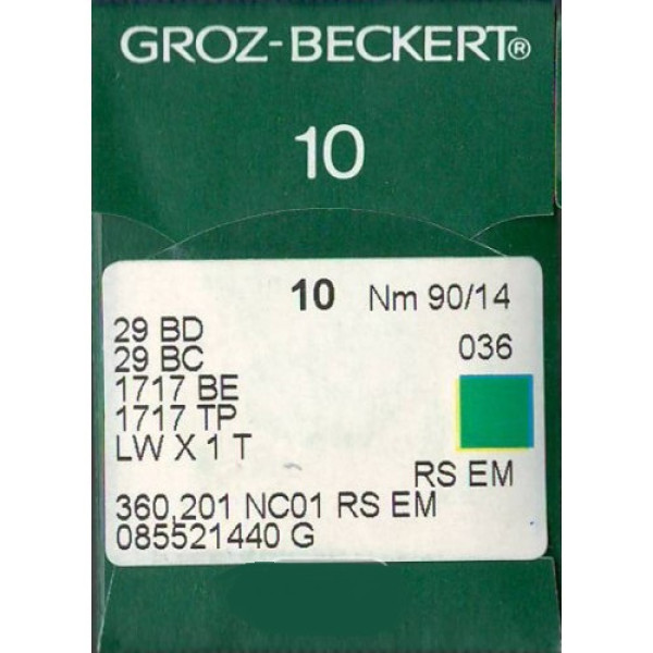 Голка Groz-Beckert 29BD, 29BC, 1717BE, LWx1T для підшивочної машини в упаковці 10 шт.