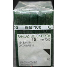 Голка Groz-Beckert 134 SAN 10 №75 з товстою колбою для делікатних тканин 10 шт/уп
