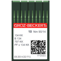 Игла Groz-Beckert 134 KK, B134, 797KK FFG  (80-90) трикотажная с толстой короткой колбой 10 шт/уп