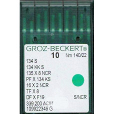 Игла Groz-Beckert 134S, 135x8NCR, PFx134KS с толстой колбой для мягкой кожи 10 шт/уп
