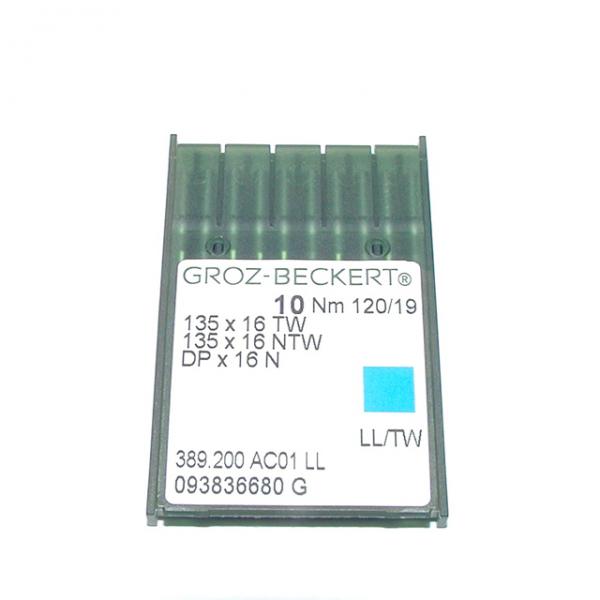 Голка Groz-Beckert 135x16 TW, 135x16 NTW, DPx16 N №125 ліва лопатка на важні машини 10 шт/уп