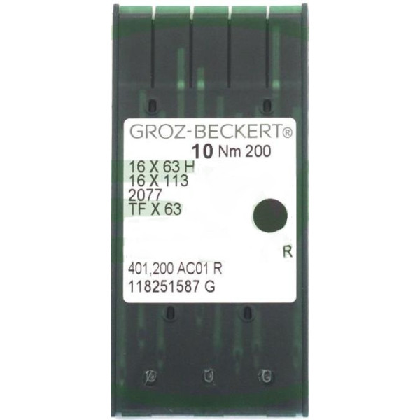 Игла Groz-Beckert 16x63 H, 16x113, 2077 в упаковке 10 шт