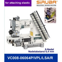 Siruba VС008-06064P/VPL/LSA/R Шестиголкова лампасна машина ланцюгового стібка з циліндричною платформою
