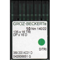 Голка Groz-Beckert 135x16TRI, DPx16D для шкіри 10 шт/уп