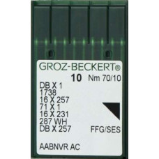 Игла Groz-Beckert DBx1,1738,16x257 FFG с тонкой колбой 10 шт/уп