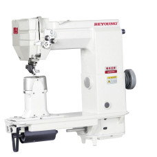 Beyoung BM-9920 двухигольная колонковая машина с приводным роликом