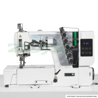 Zoje C5000-356/02 Триголкова  п'ятиниткова плоскошовна машина з пласкою платформою