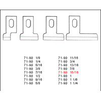 Ніж прямий 71-90 1, 1/2, 3/4, 3/8, 5/8, 7/16, 7/8, 9/16 на Juki