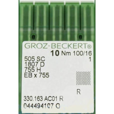 Игла Groz-Beckert 505SC, 1807D №80 в упаковке 10 шт.