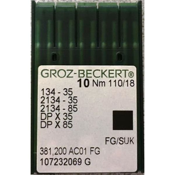 Голка Groz-Beckert 134-35, 2134-35, DPx35 FFG для колонкових машин 10 шт/уп