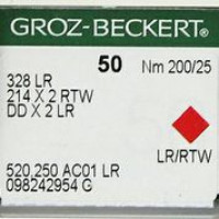 Голка Groz-Beckert 328LR, 214x2RTW, DDx2LR для шкіри на мокасинну машину 10 шт/уп