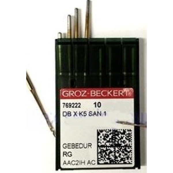 Голка Groz-Beckert DBxK5 SAN1 GEBEDUR вишивальна з позолотою 10 шт/уп
