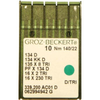 Игла Groz-Beckert 134 D, 134 KKD, 135x8 TRI с толстой колбой для толстой кожи 10 шт/уп