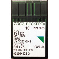 Голка Groz-Beckert B27, SY6120, MY1023 FG оверлочна трикотажна 10 шт/уп