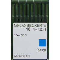 Игла Groz-Beckert 134-35S, 2134-35S, DPx35S для кожи на колонковые машины 10 шт/уп